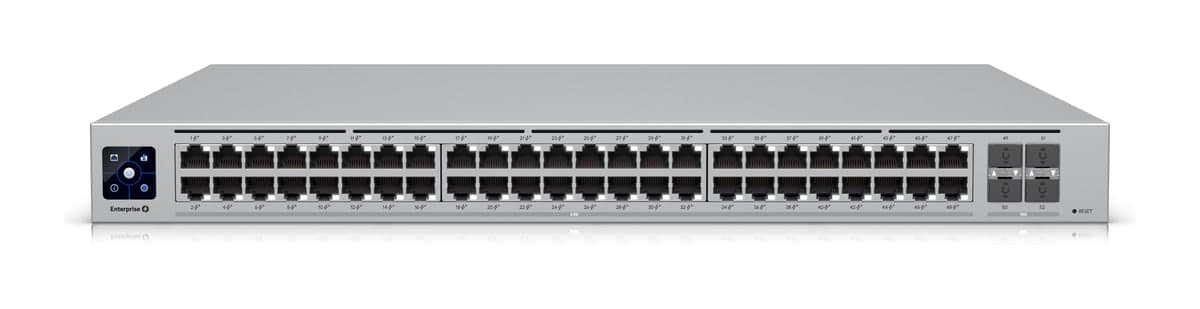 Ubiquiti UniFi Switch Enterprise 48 PoE — 48× 2.5GbE PoE+, 4× 10G SFP+, 1U (USW-ENTERPRISE-48-POE)