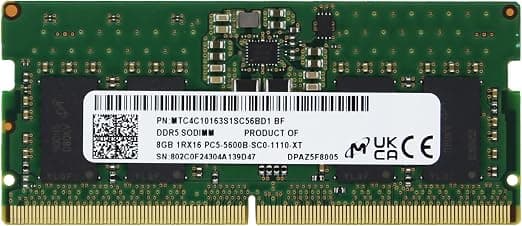 8GB DDR5 5600MHz SO-DIMM Laptop RAM (PC5) — Used, Pull-out