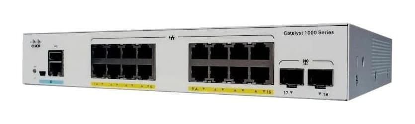 Cisco Catalyst 1000 Switch — 16× Gigabit, 2× SFP (C1000-16T-2G-L)