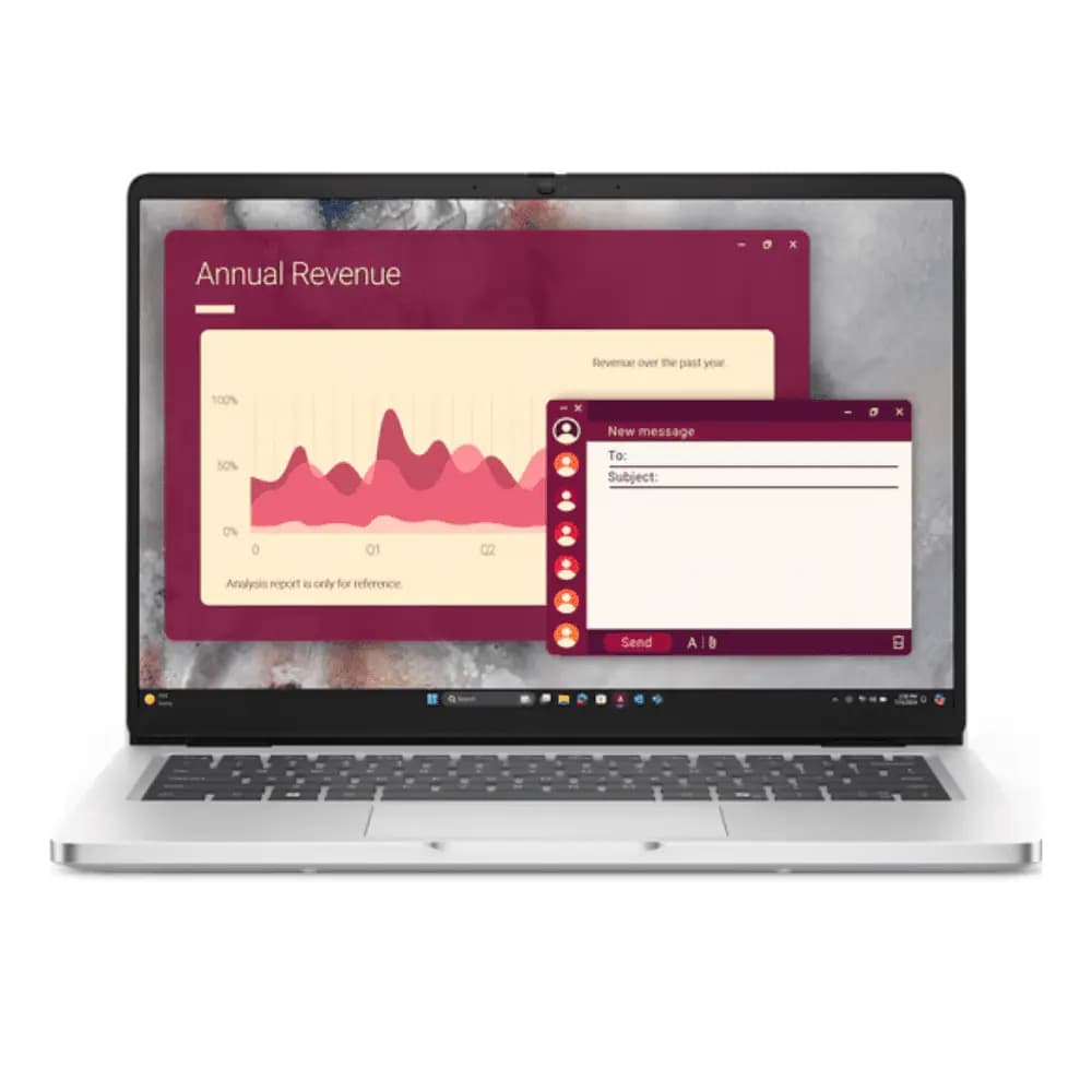 Dell Pro 14 Business Laptop (PC14250) — Core Ultra 5 235U, 16GB, 512GB SSD, 14" FHD+, Fingerprint, Arabic/English, No OS