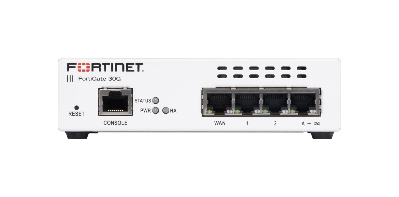 Fortinet FortiGate 30G Next-Generation Firewall — 4× GE RJ45, 500 Mbps Threat Protection (FG-30G)