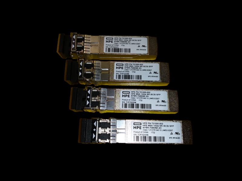 HPE MSA 10Gb Short-Range iSCSI SFP+ Transceiver — 4-Pack