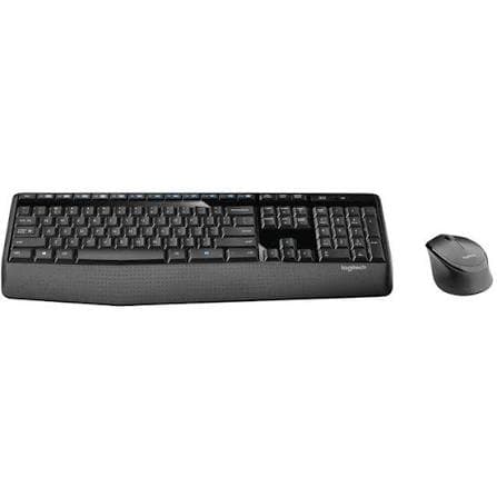 Logitech MK345 Wireless Keyboard & Mouse Combo — 2.4GHz, Palm Rest, Contoured Mouse (Arabic) (920-010068)