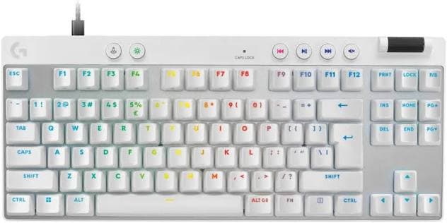 Logitech Pro X TKL Rapid Gaming Keyboard — Magnetic Analog (Hall-Effect), Rapid Trigger, RGB, White (920-013242)