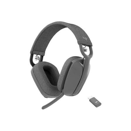 Logitech Zone Vibe Wireless Headset for Business — Bluetooth + USB Receiver, Noise-cancelling Mics, 18h (981-001199)