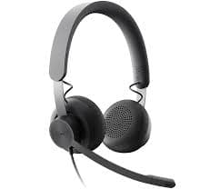 Logitech Zone Wired Business Headset — USB-C/USB-A, Noise-cancelling Mics, Certified for UC (981-000870)