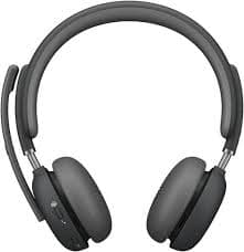 Logitech Zone Wireless 2 UC Premium ANC Headset — Hybrid ANC, AI Noise-cancelling Mics, USB Receiver + Bluetooth, Graphite (981-001152)
