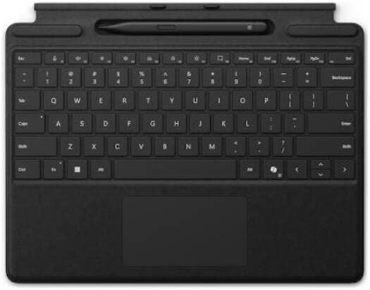 Microsoft Surface Pro Keyboard with Slim Pen (2nd Edition) — Backlit, Copilot Key, Pen Storage & Charging, Black (8X6-00168)