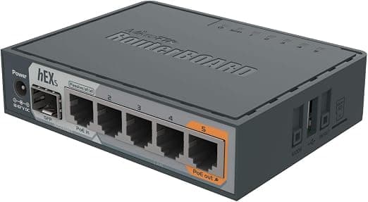 MikroTik hEX S — 5× Gigabit Router with SFP, USB & PoE (RB760iGS)