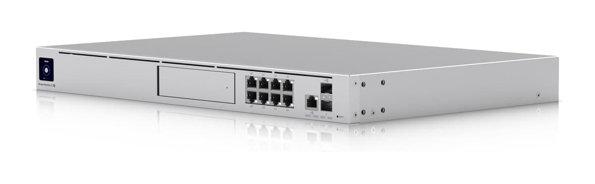 Ubiquiti UniFi Dream Machine SE — Gateway/Controller, 10G SFP+ WAN, 2.5GbE, 180W PoE, NVR Bay, 1U (UDM-SE)