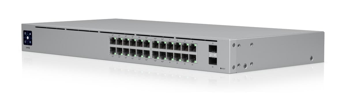 Ubiquiti UniFi Switch 24 PoE (Gen2) — 24× GbE (16 PoE+), 2× 1G SFP, 1U (USW-24-POE)