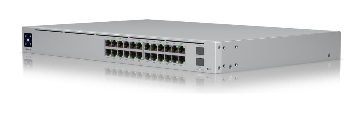 Ubiquiti UniFi Switch Pro 24 PoE (Gen2) — 24× GbE PoE+/PoE++, 2× 10G SFP+, 1U (USW-PRO-24-POE)